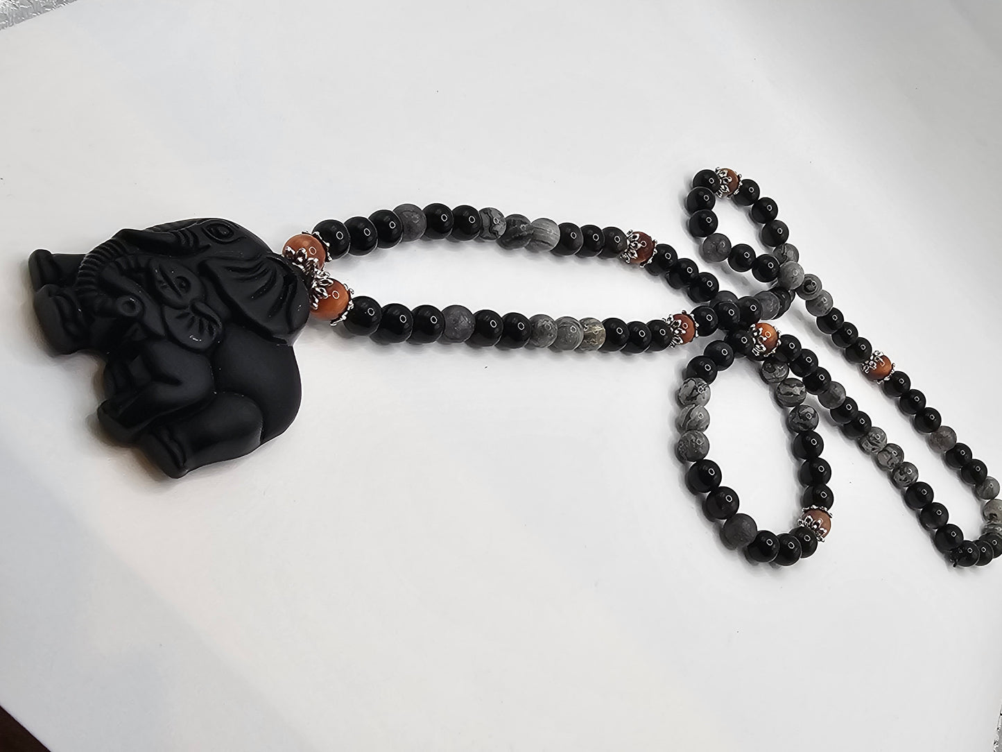 Obsidian Elephant and baby