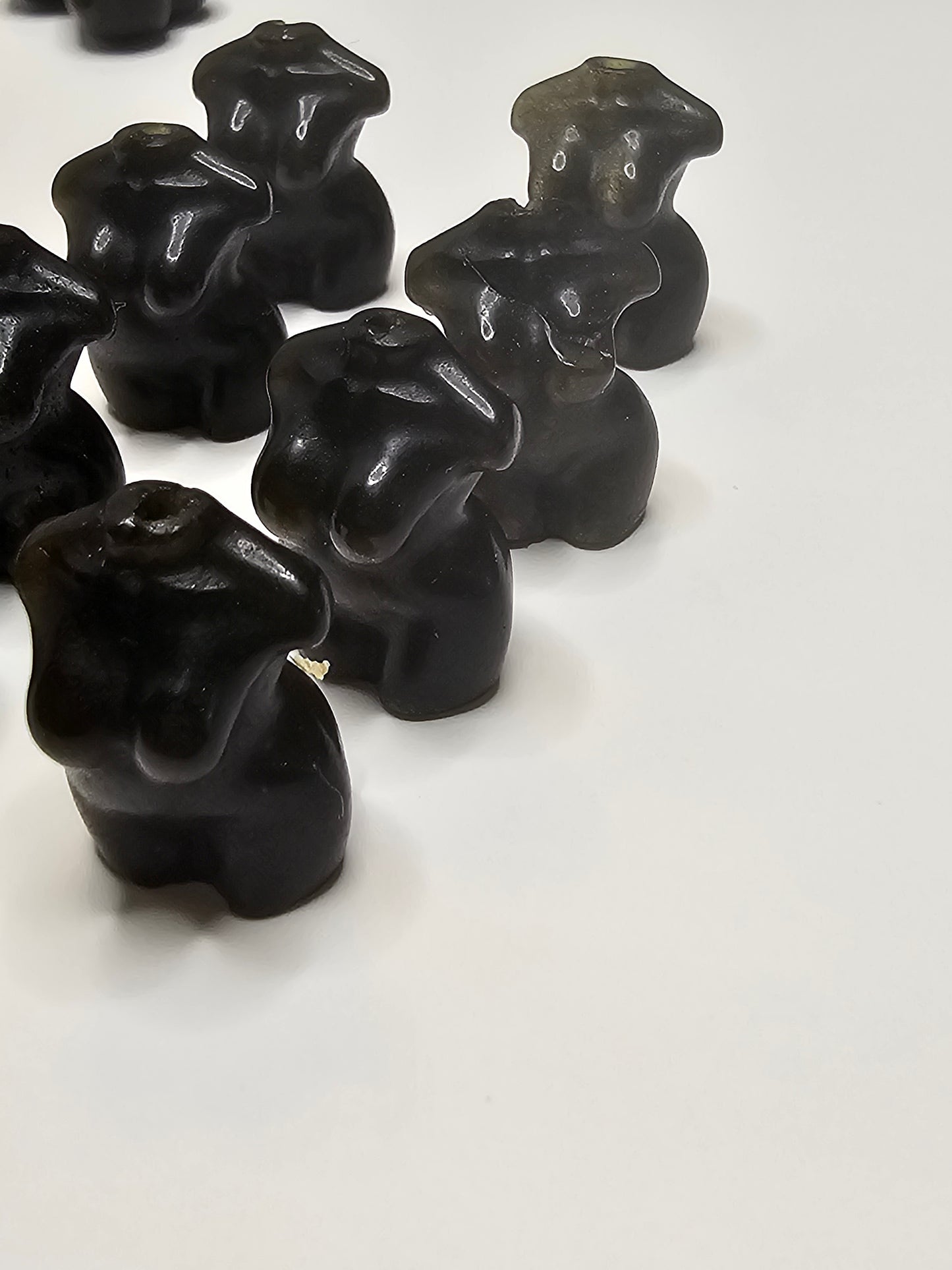 Silver Obsidian Lady Body Charm