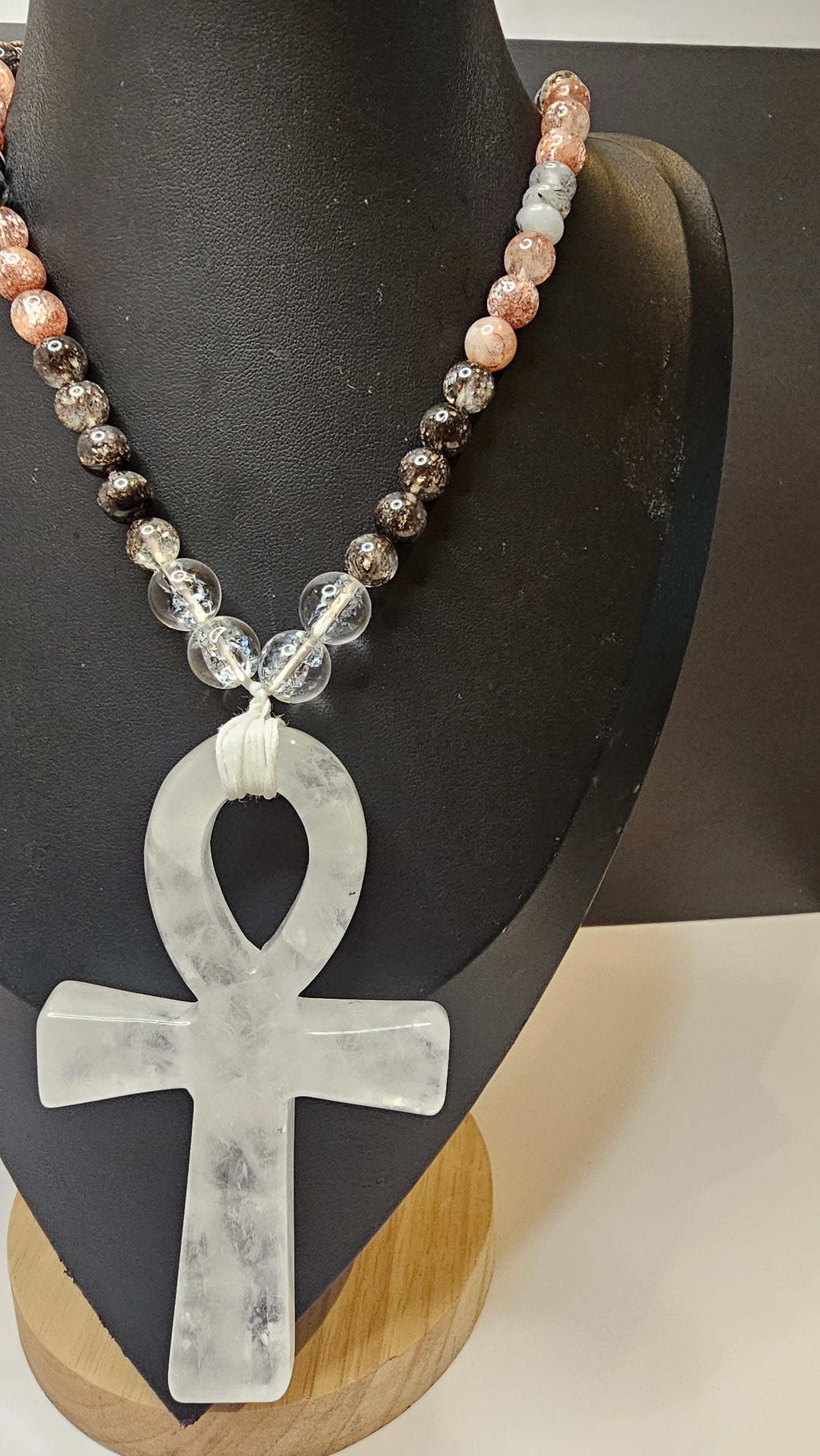 Clear quartz Ankh necklace