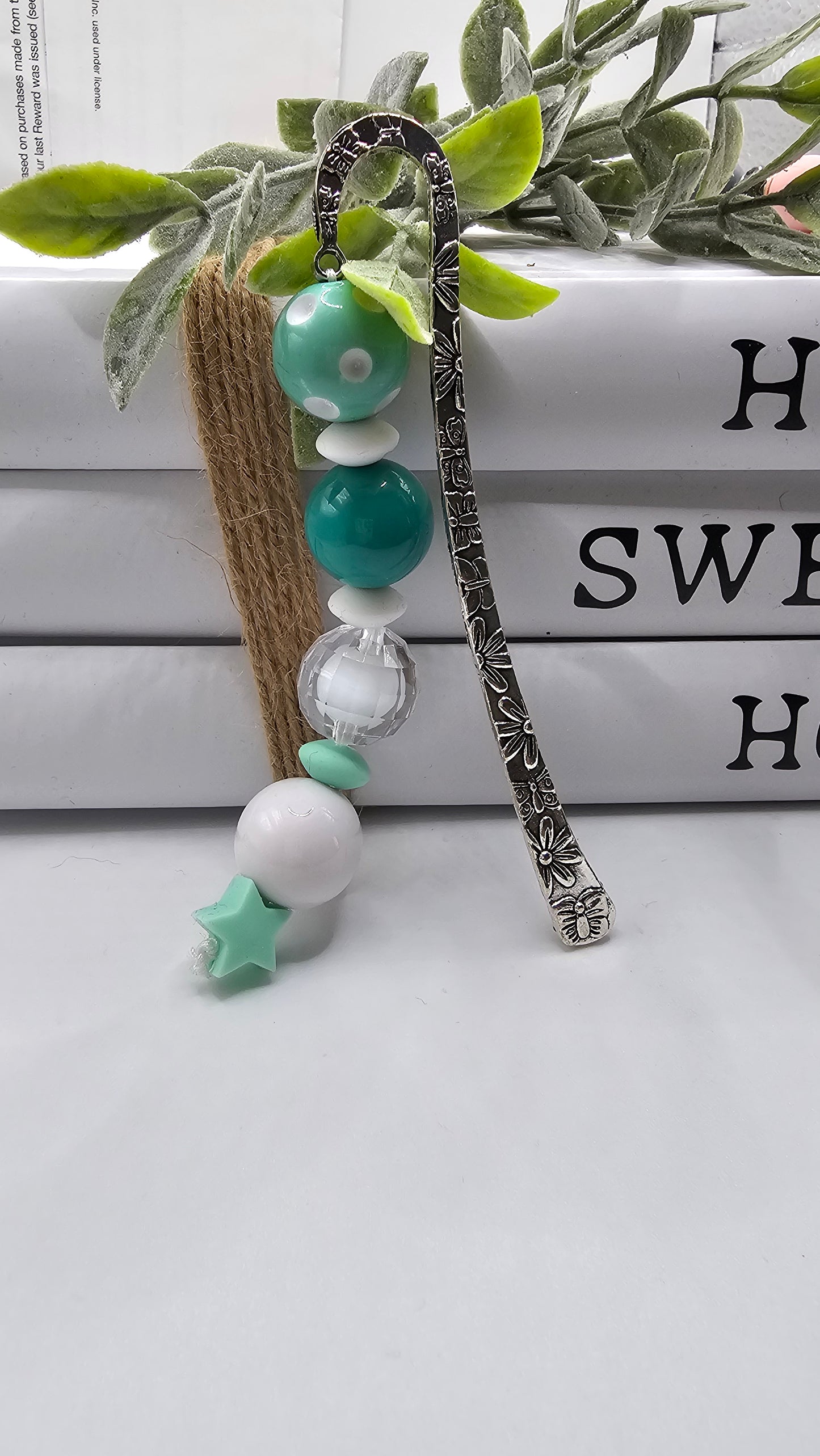 Turquoise star bookmark