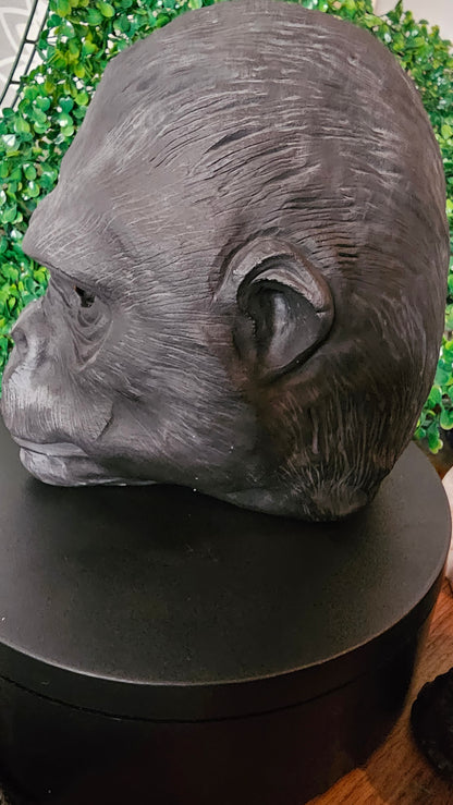 Obsidian Gorilla Head