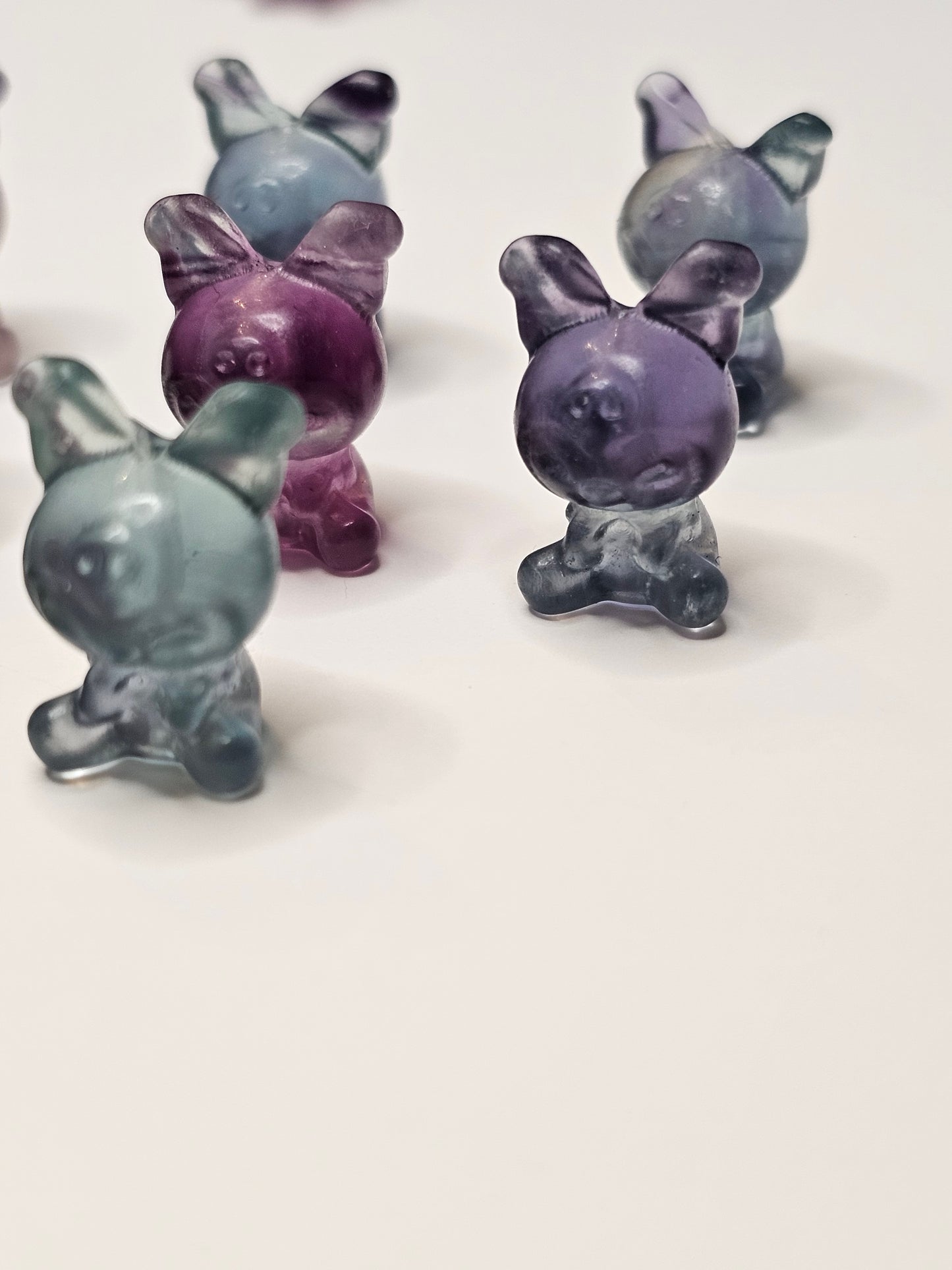 Bunny w/skull Flourite Charm