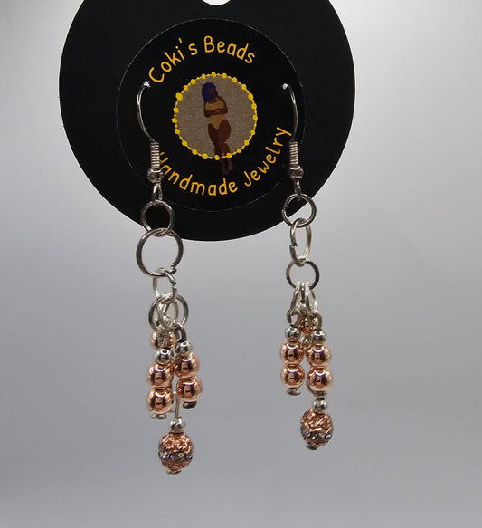 Rose Gold with Sparkle earrings