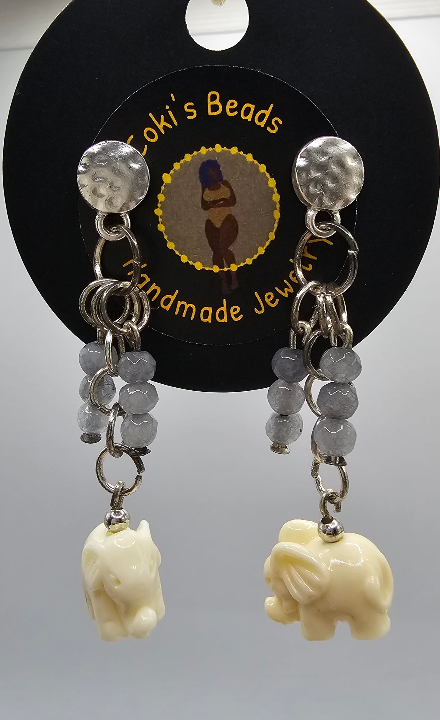 Ivory Elephant earrings