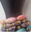 Marbled Glass Stretchy Bracelets